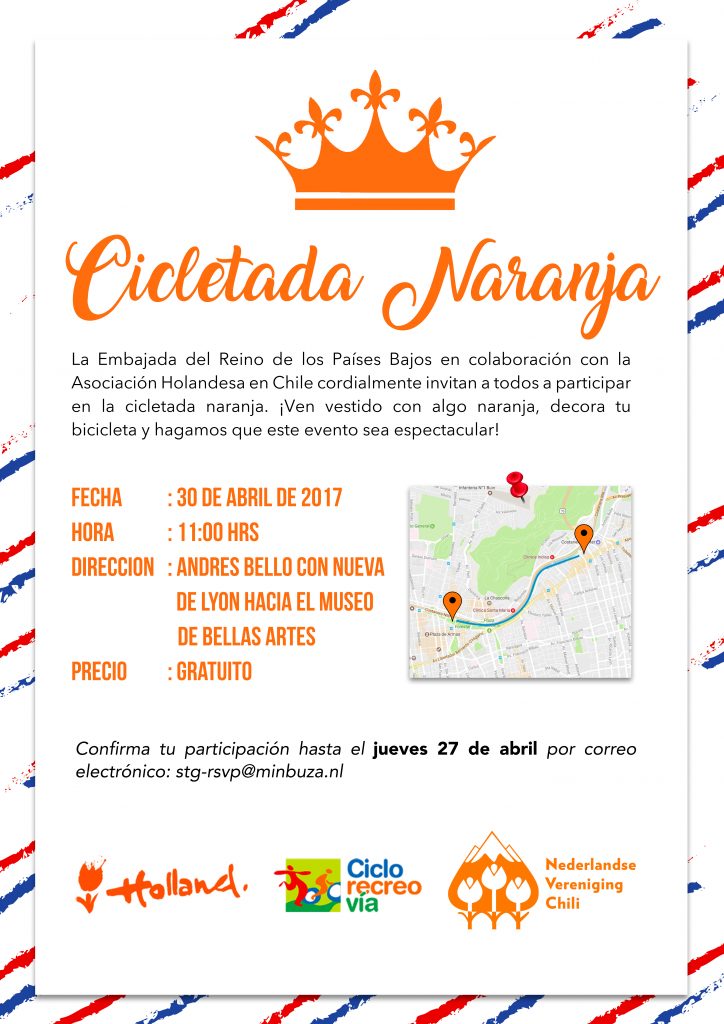 Invitación Cicletada Naranja - 30 de abril (klein)
